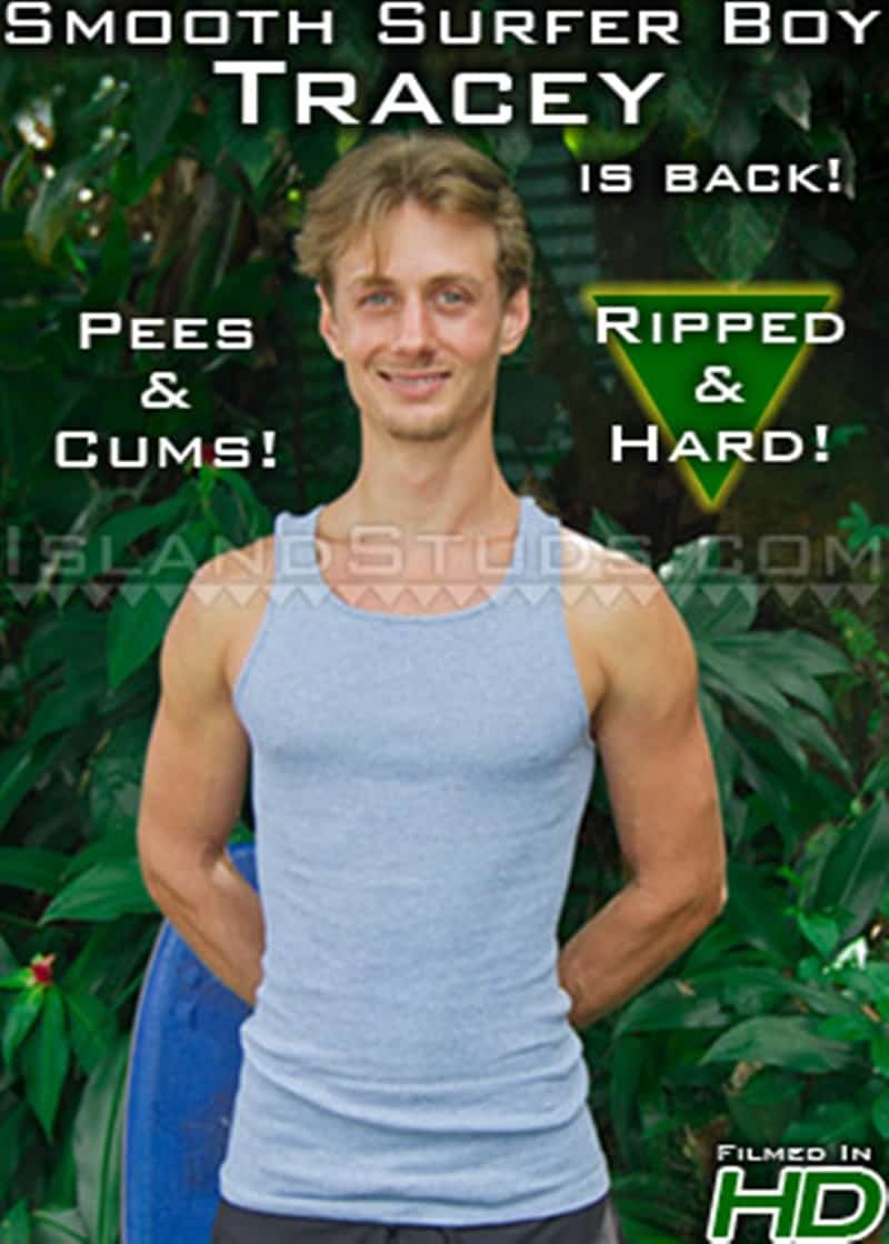 IslandStuds gay porn blond young college surfer jock sex pics Tracey jerking big dick 016 gallery video photo - Blond young college surfer jock Tracey is back jerking his big dick to a huge load of hot boy cum