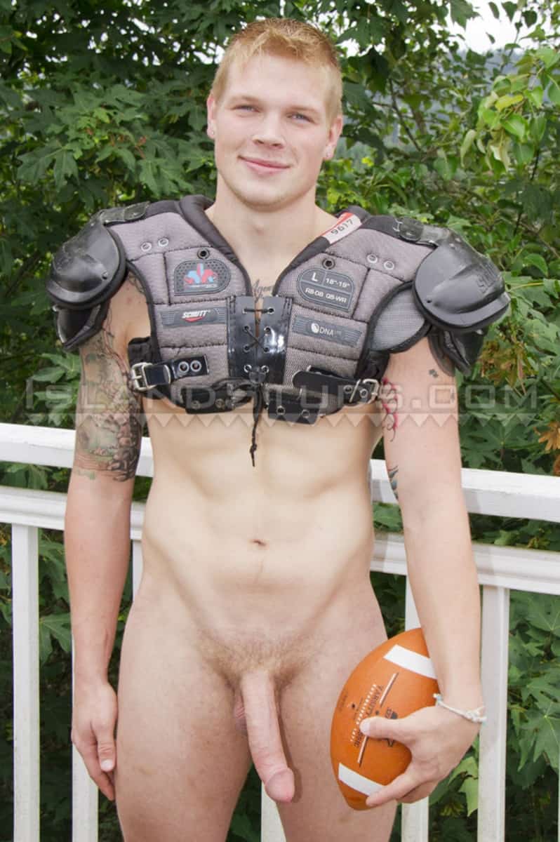 IslandStuds Cute 21 year old College Jock Parker nude soccer Football Player jerks huge 9 inch cock 007 gay porn pictures gallery - Cute 21 year old College Jock Parker is every students fantasy Football Player as he jerks his 9 inch cock
