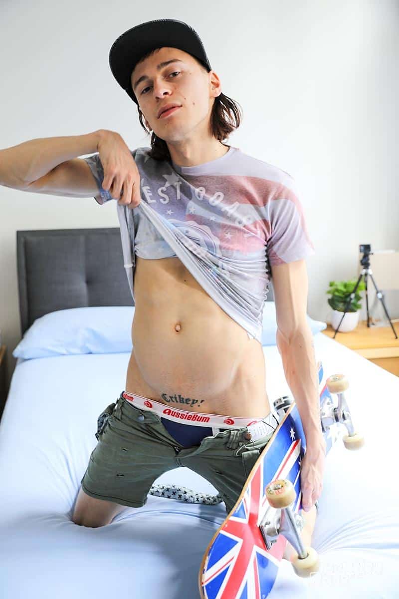 Sexy young Canadian skater dude Jamie Fawkes strips wanks hung thick uncut cock 19 gay porn pics - Sexy young Canadian skater dude Jamie Fawkes strips and wanks his hung thick cock